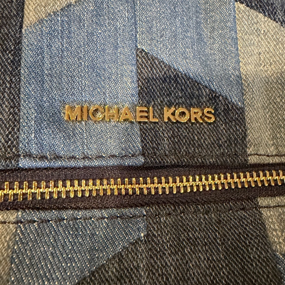 Michael Kors Blue Denim Patchwork Backpack - image 3